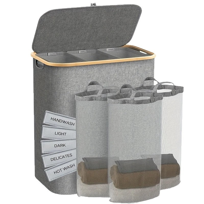 Multifunctional laundry storage box with bamboo lid Kalsten