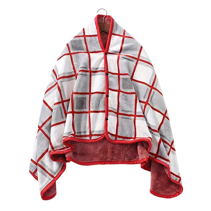 Women Comfortable Throw Blanket with Checkered Pattern Kalsten