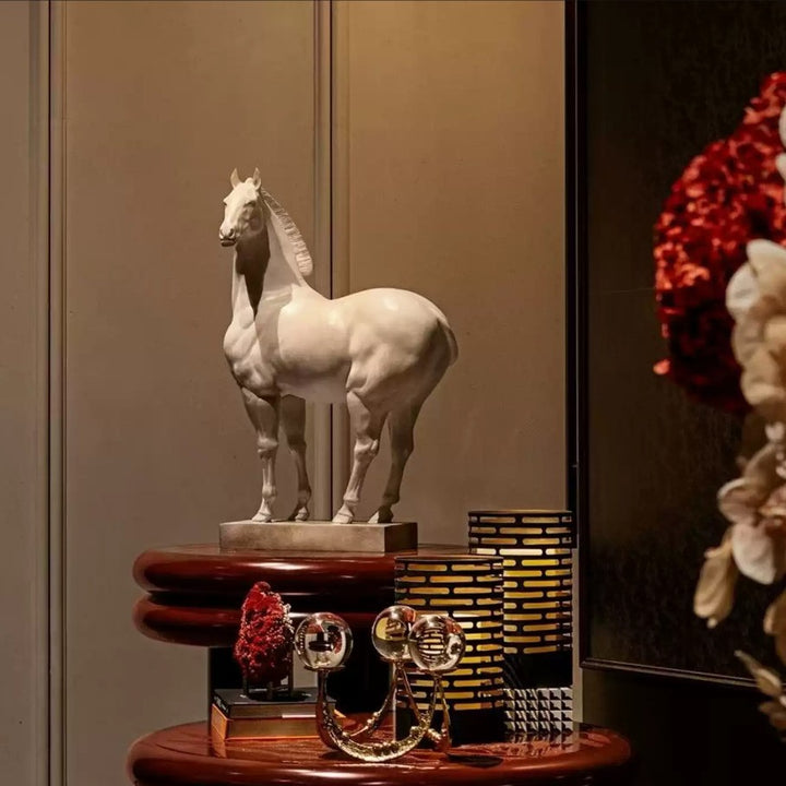 Decorative Alabaster Horse Statue