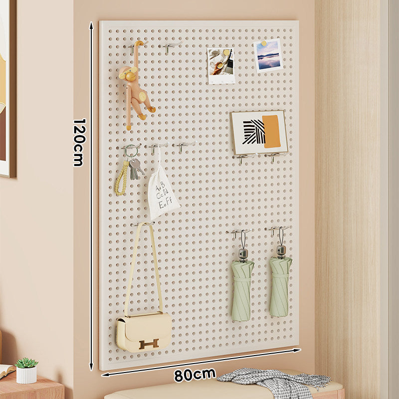 Wall-Mounted Perforated Metal Pegboard Organizer Panel