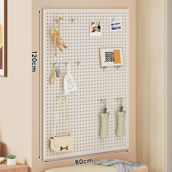 Wall-Mounted Perforated Metal Pegboard Organizer Panel