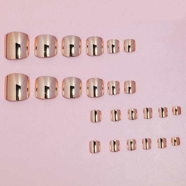 Metallic Press-On Toenail Set Kalsten