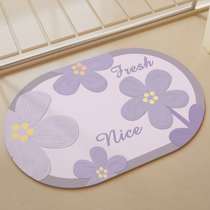 Charming Floral Welcome Mat Kalsten