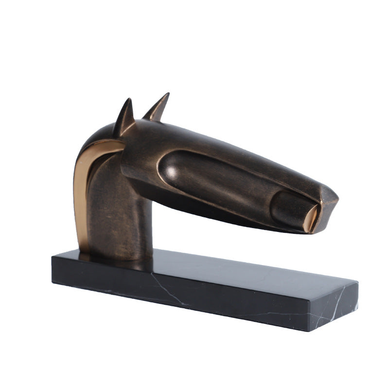 Abstract Horse Head Sculpture