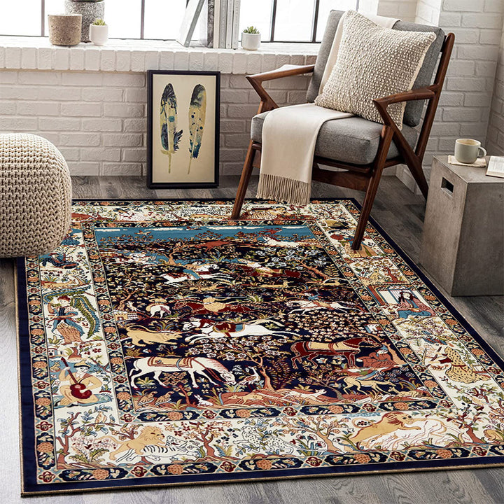 Vintage-Inspired Ornate Area Rug