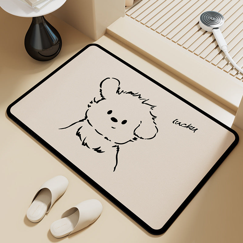 Cute Cat-Themed Bath Mat