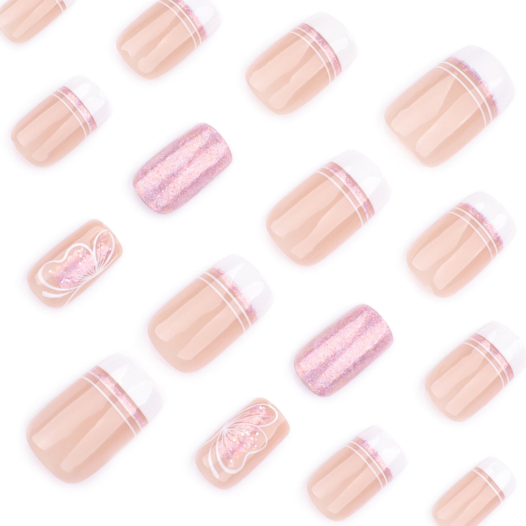 Artful Nail Art with Delicate Butterfly Motif Kalsten