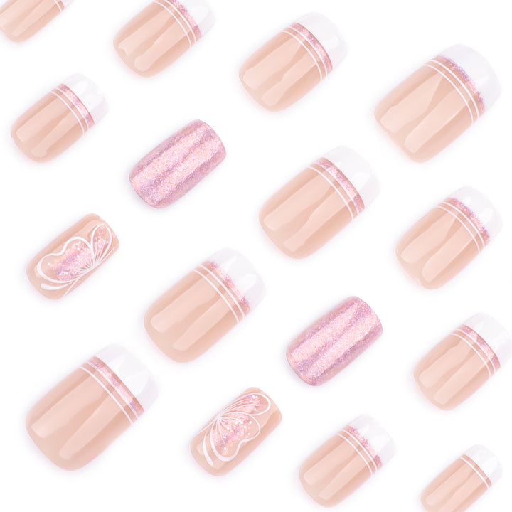 Artful Nail Art with Delicate Butterfly Motif Kalsten