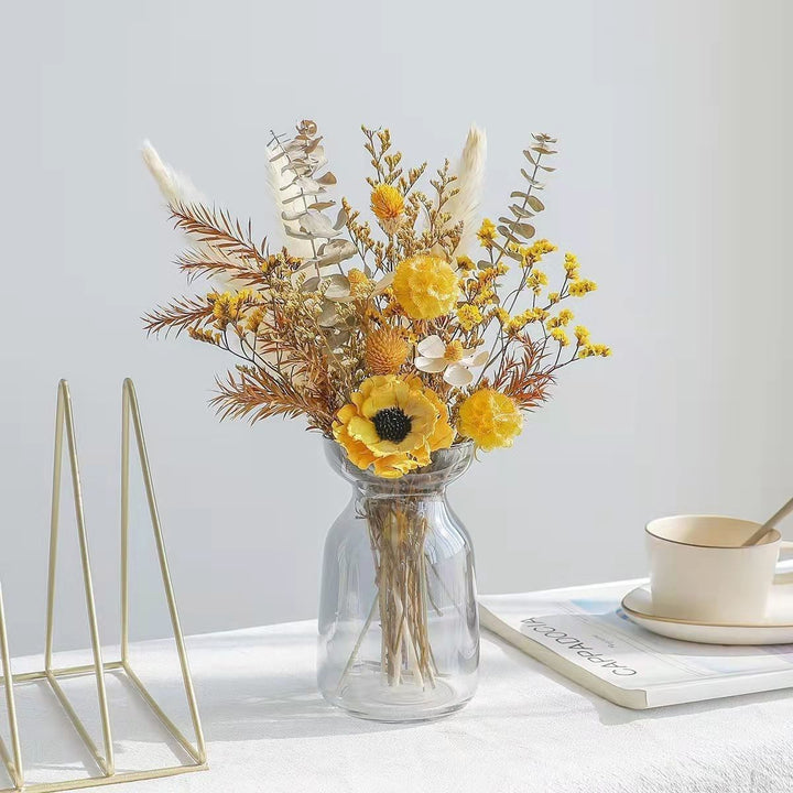 Dried Flower Bouquet Arrangement with Decorative Elements