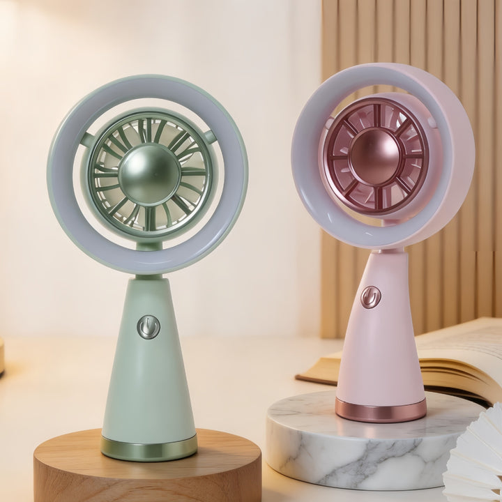 Women's Portable Table Fan with LED Lighting and USB Connection Kalsten