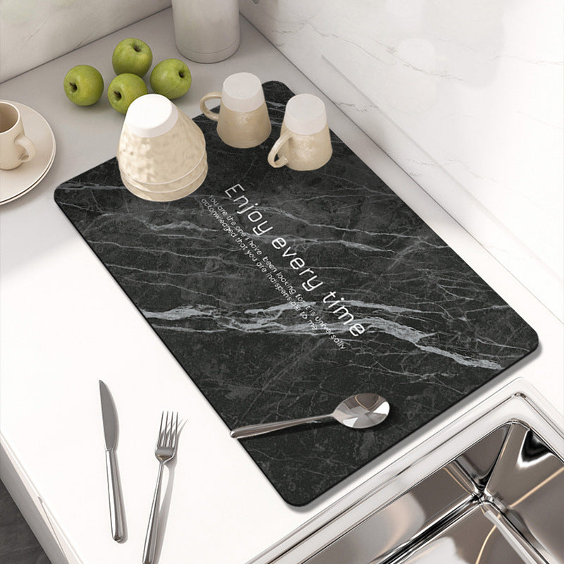 Elegant Marble Print Table Mat