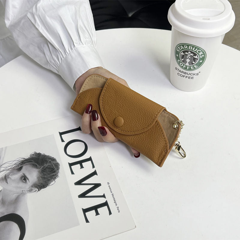 Textured Leather Zip Coin Purse Kalsten