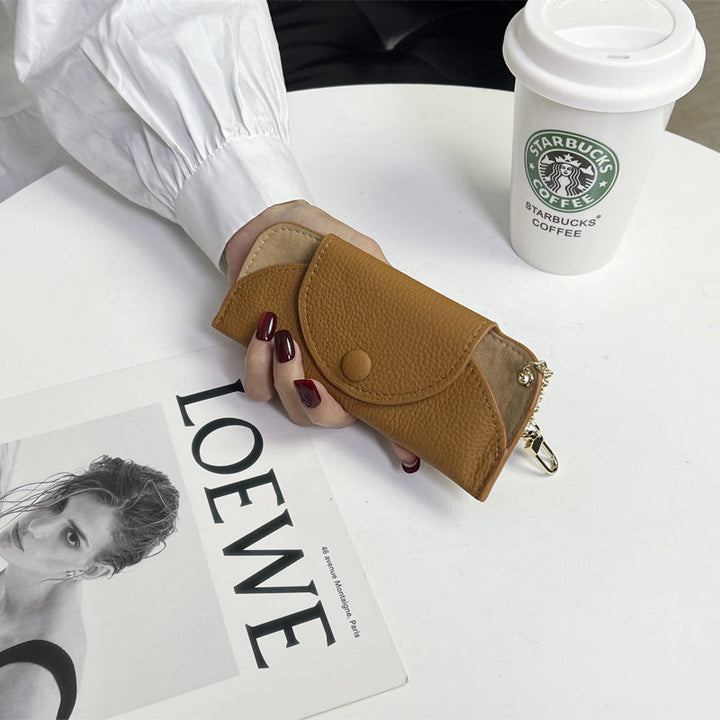 Textured Leather Zip Coin Purse Kalsten