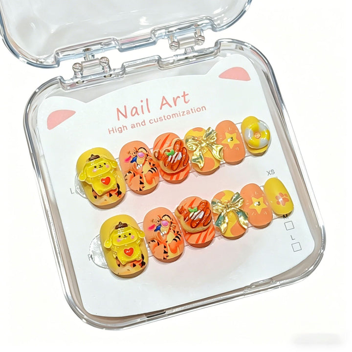 Customized Cartoon-Inspired Press-On Nail Art Set Kalsten