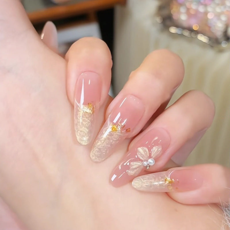 Floral Acrylic Nail Extensions