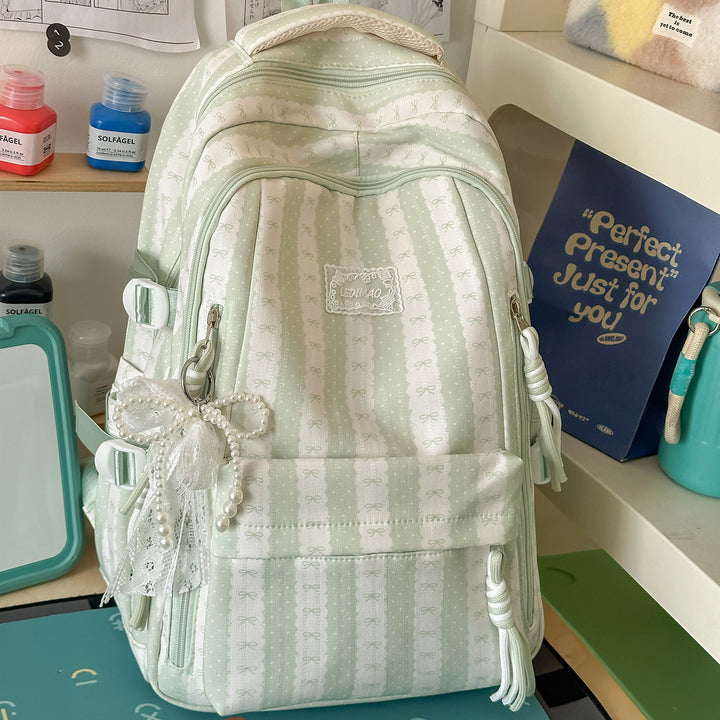 Charming Decorative Bow-Embellished Backpack Kalsten
