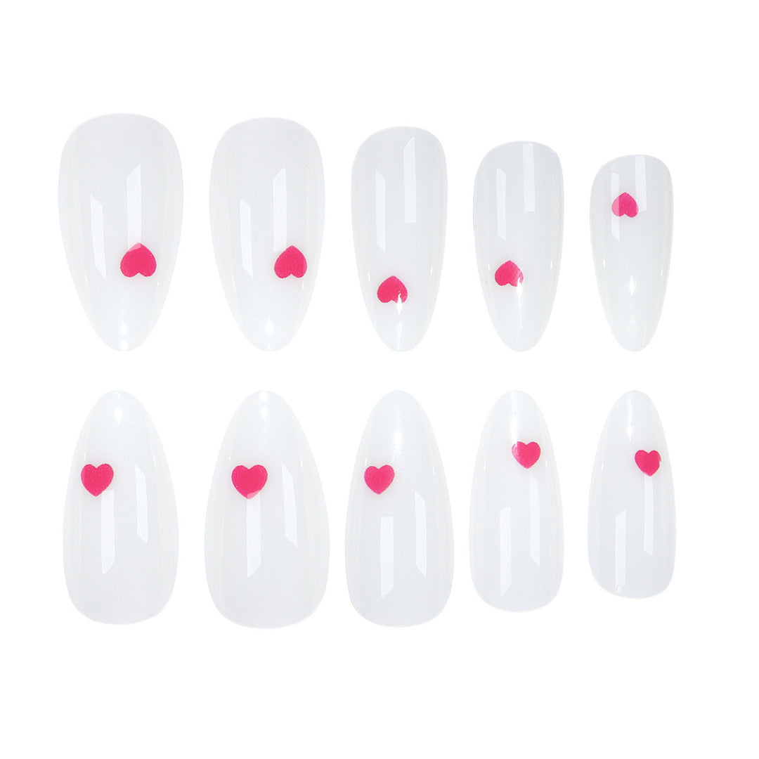 Heart-Detail Press-On Nails Kalsten