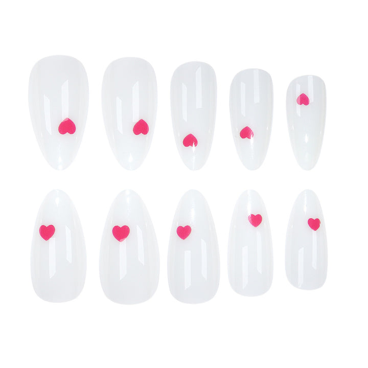 Heart-Detail Press-On Nails Kalsten