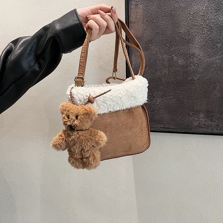 Chic Faux Fur Trim Crossbody Bag Kalsten