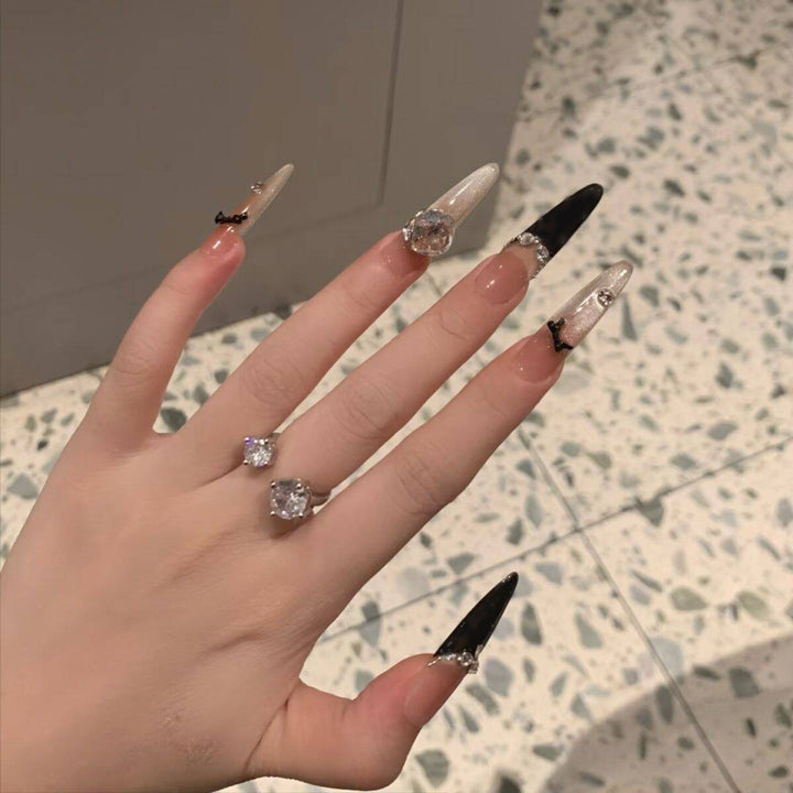 Elegant 3D Embellished Press-On Nail Extensions Kalsten