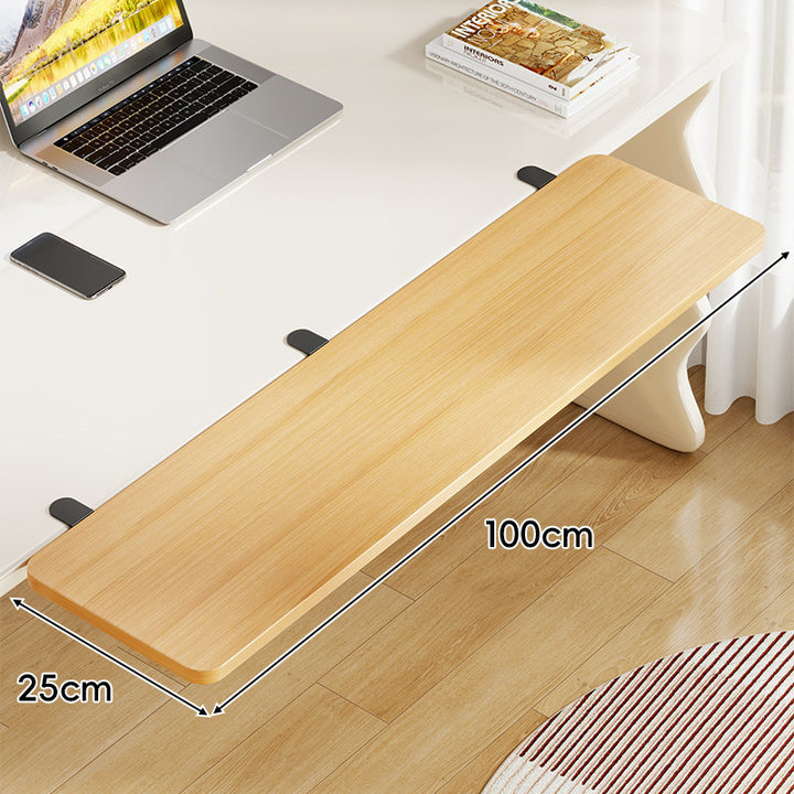 Under-Desk Sliding Keyboard Tray and Desk Extender with Smooth Glide Mount