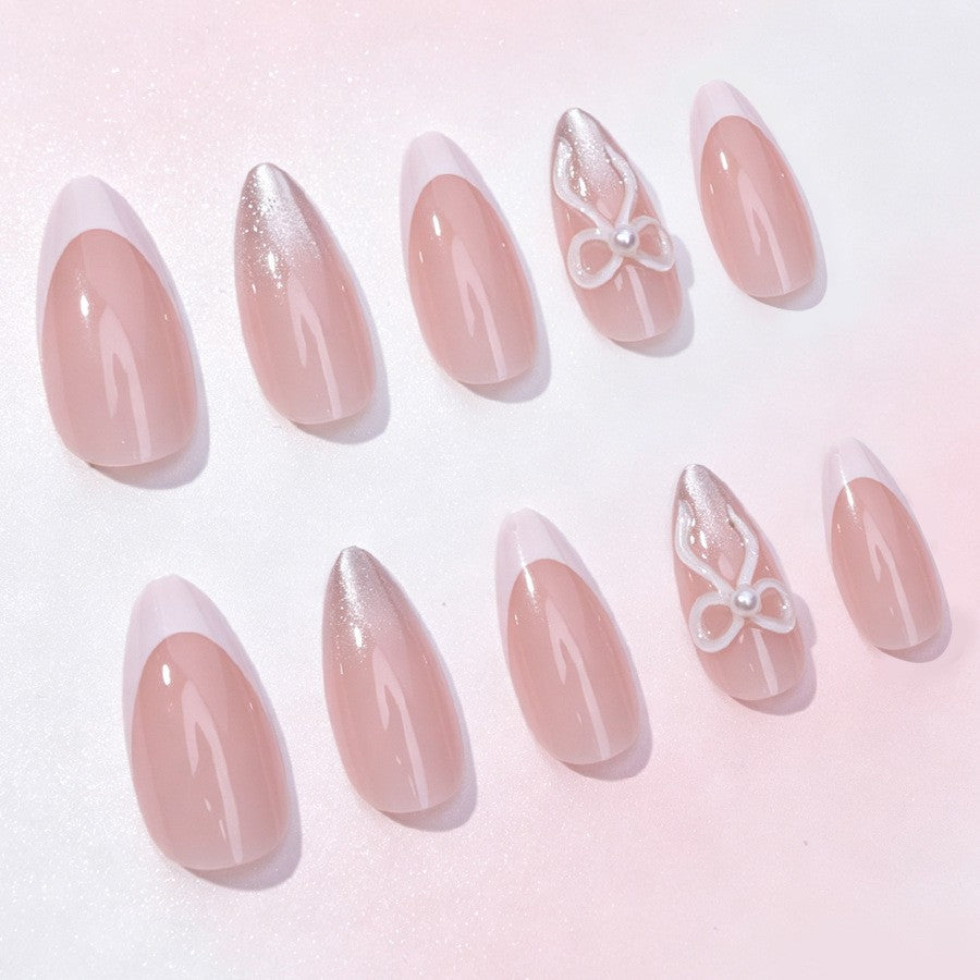 Artificial nail set with elegant tips and glitter accents Kalsten