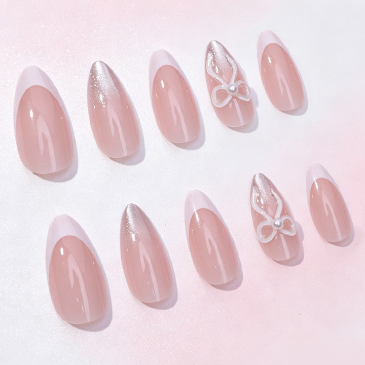 Artificial nail set with elegant tips and glitter accents Kalsten