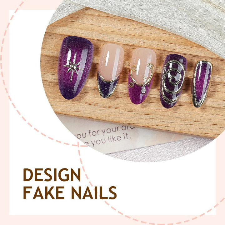 Glamorous artificial nail set with elegant decorations Kalsten