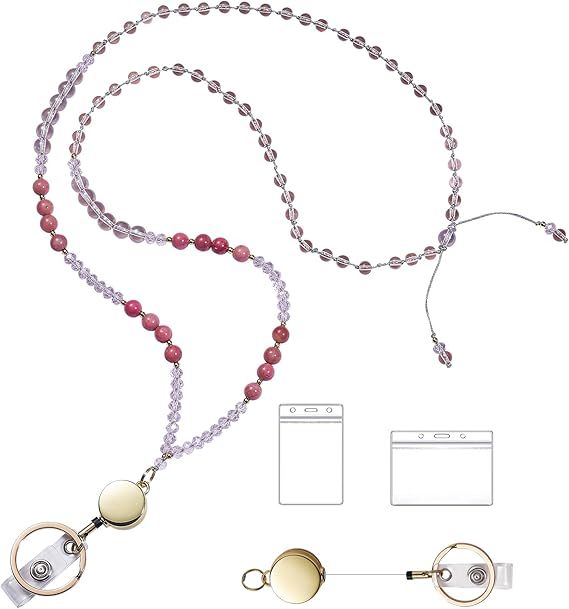 Beaded Eyewear Lanyard with Retractable Clip Kalsten