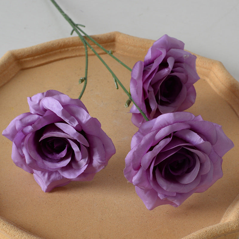 Realistic Silk Rose Decoration