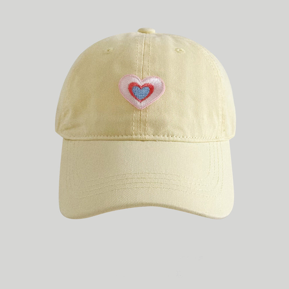 Embroidered Heart Cap