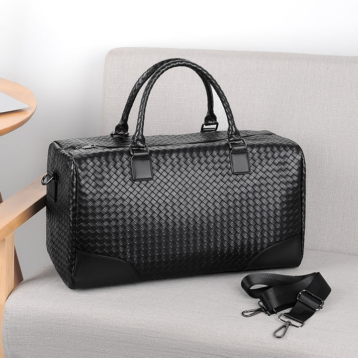Premium Woven Leather Weekender Bag Kalsten