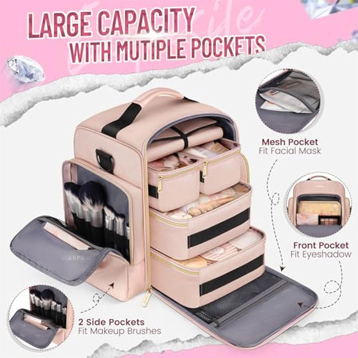 Cosmetic Organizer Backpack with Multiple Compartments Kalsten