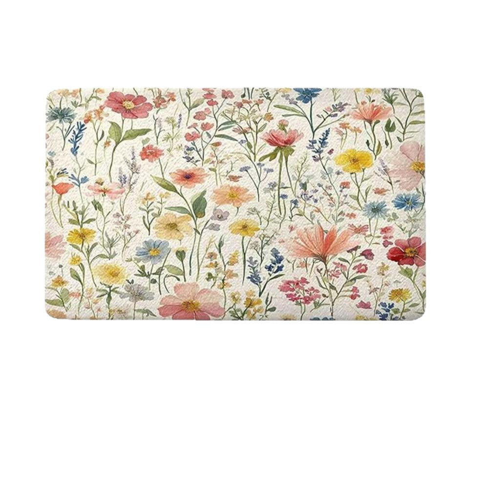 Floral Pattern Anti-Fatigue Bath Mat