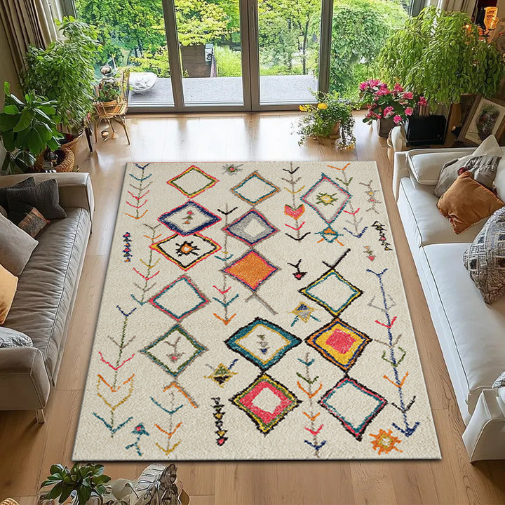 Bohemian Geometric Pattern Area Rug Kalsten