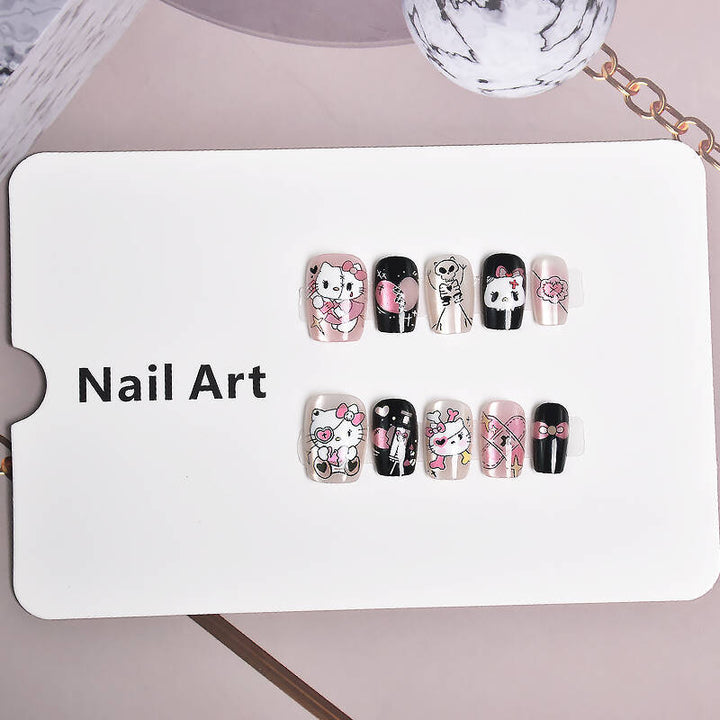 Whimsical Cartoon-Themed Press-On Nail Set Kalsten