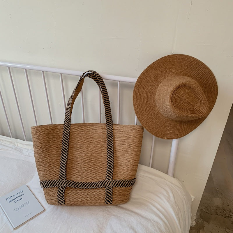 Woven Straw Beach Tote