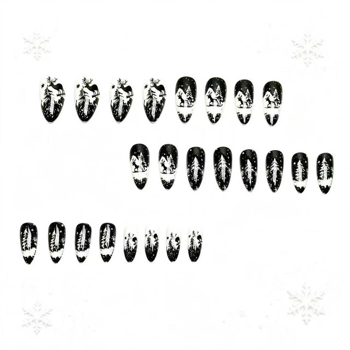 Elegant Artificial Nails in Christmas Design Kalsten