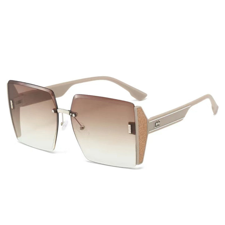 Ladies extravagant square sunglasses frame with glittering accents Kalsten