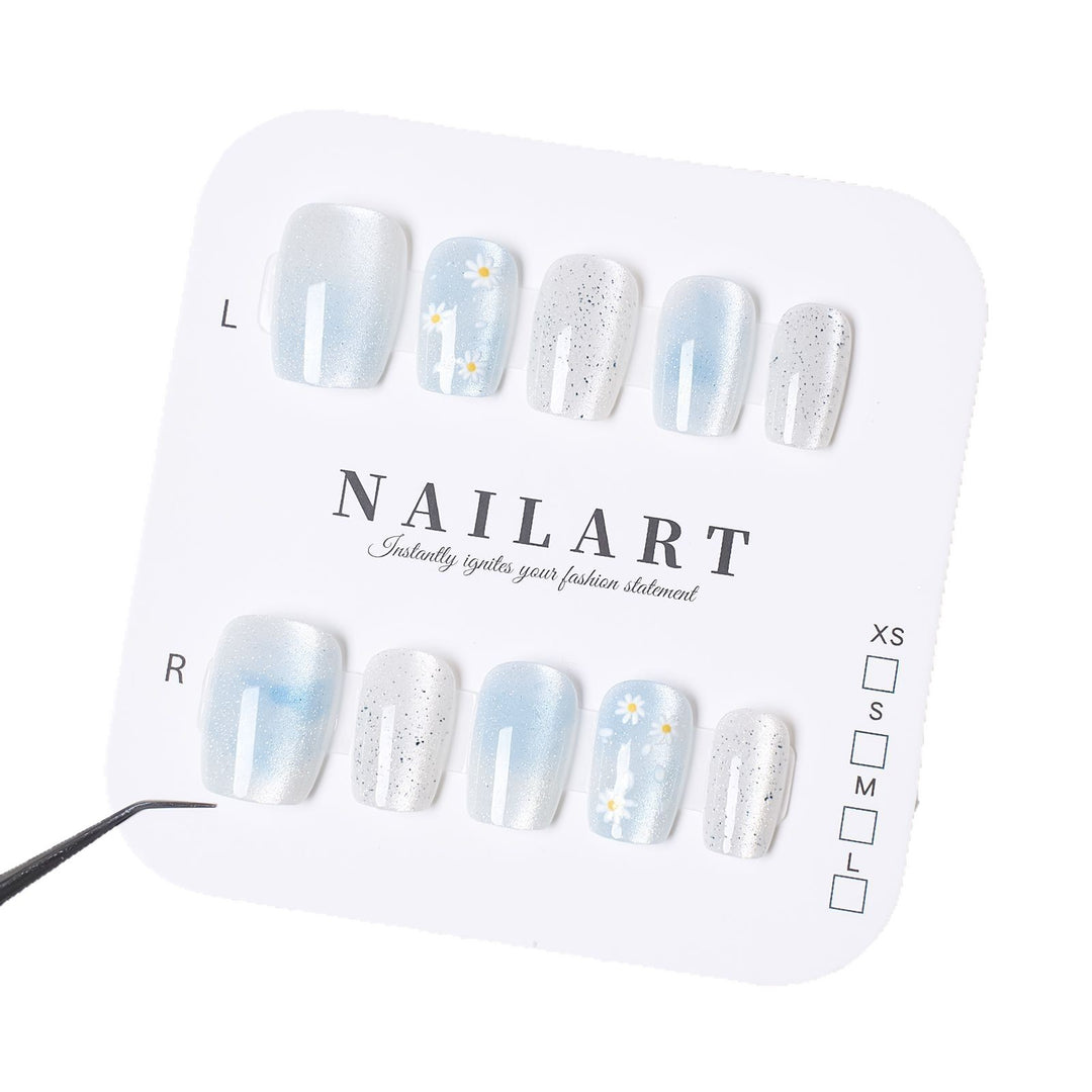 Artistic Floral Print Press-On Nail Set Kalsten