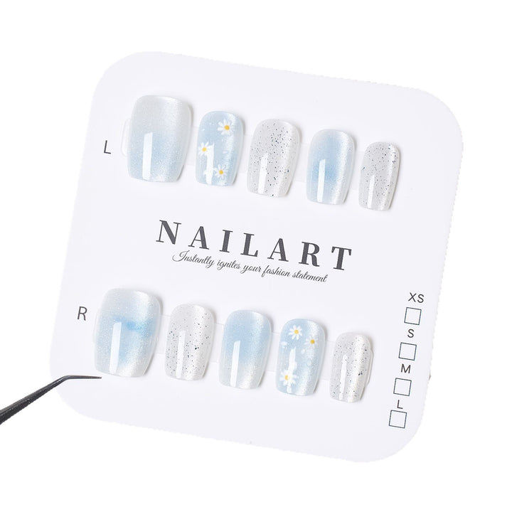 Artistic Floral Print Press-On Nail Set Kalsten