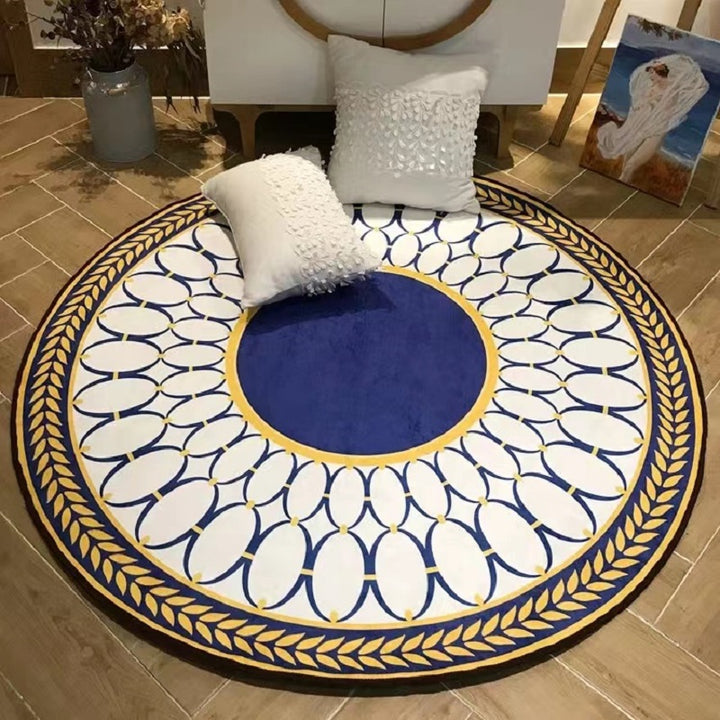 Artistic Embroidered Area Mat for Home Decor