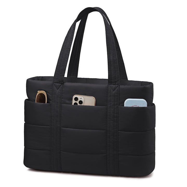 Padded tote bag with practical exterior pockets Kalsten