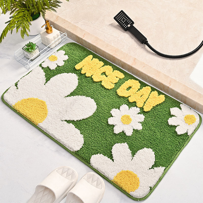 Decorative Floral Bath Mat Kalsten