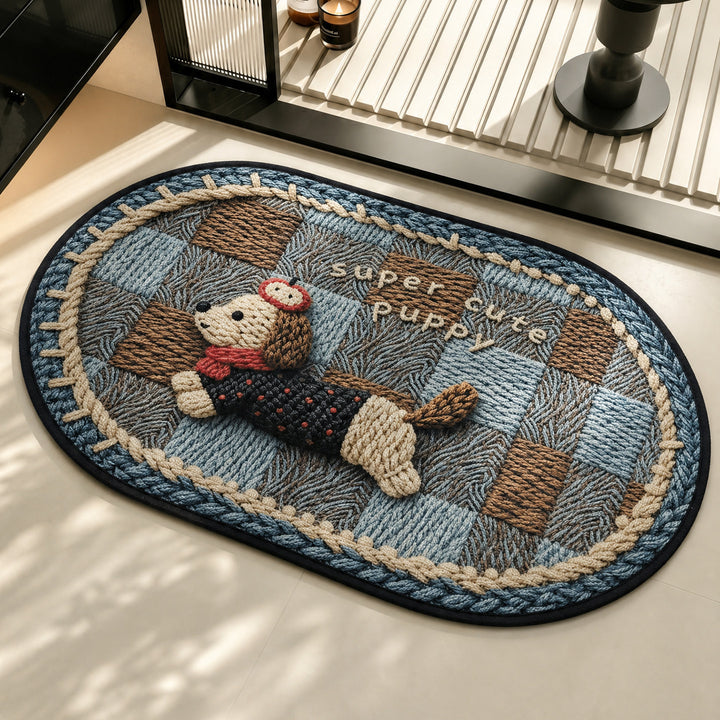 Cute Cartoon Dog-Themed Bath Mat