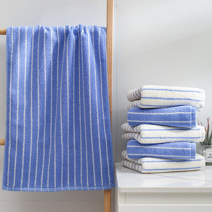 Women Elegant Terry Bath Towel with Striped Pattern Kalsten