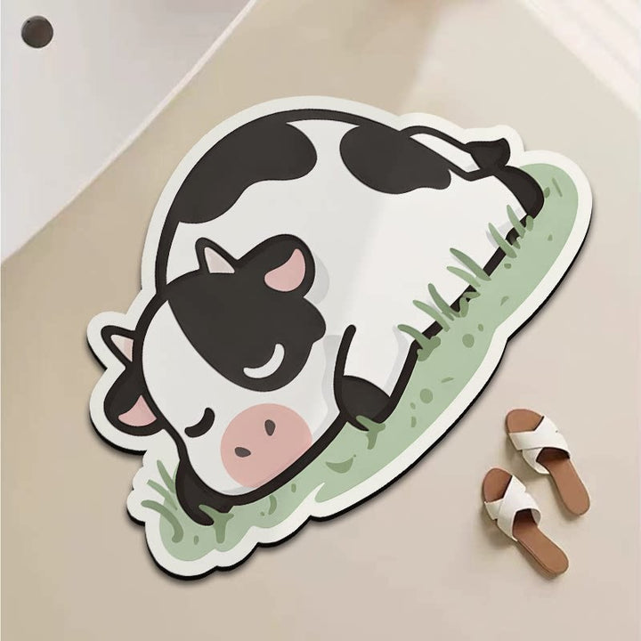Playful Cartoon Goose-Shaped Bath Mat