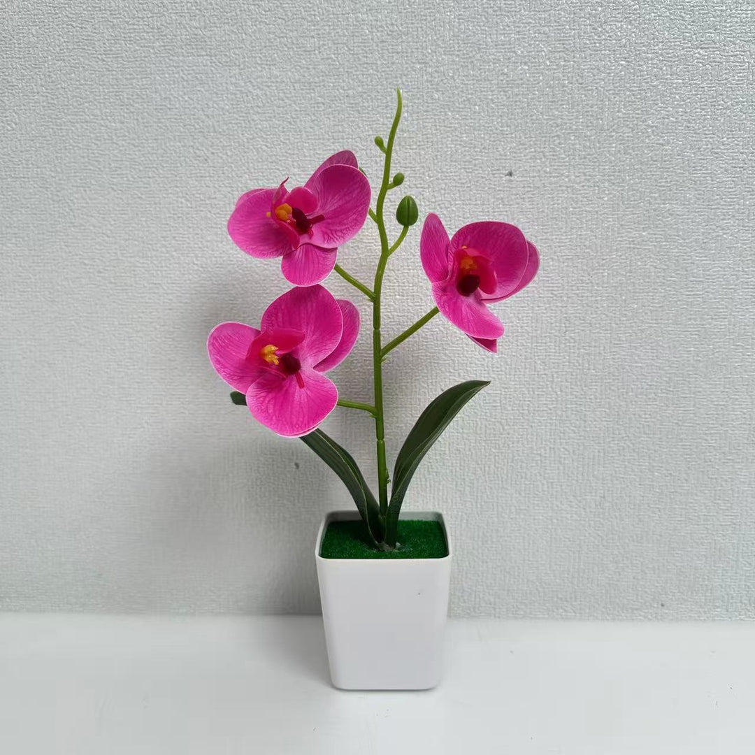 Decorative Artificial Orchid Planter for Home Decor Display