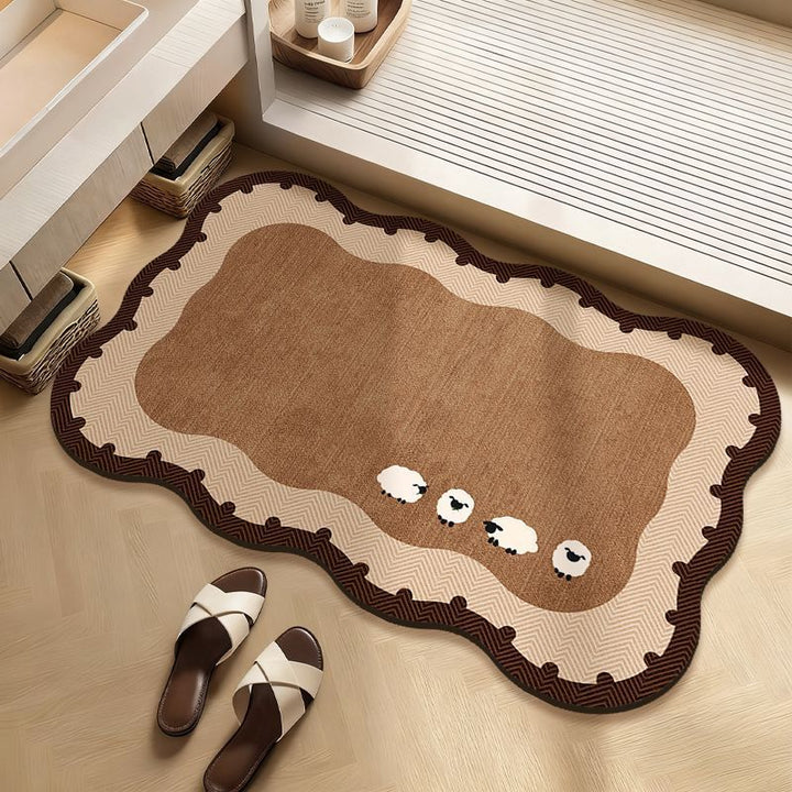 Playful Cartoon-Themed Bath Mat Kalsten