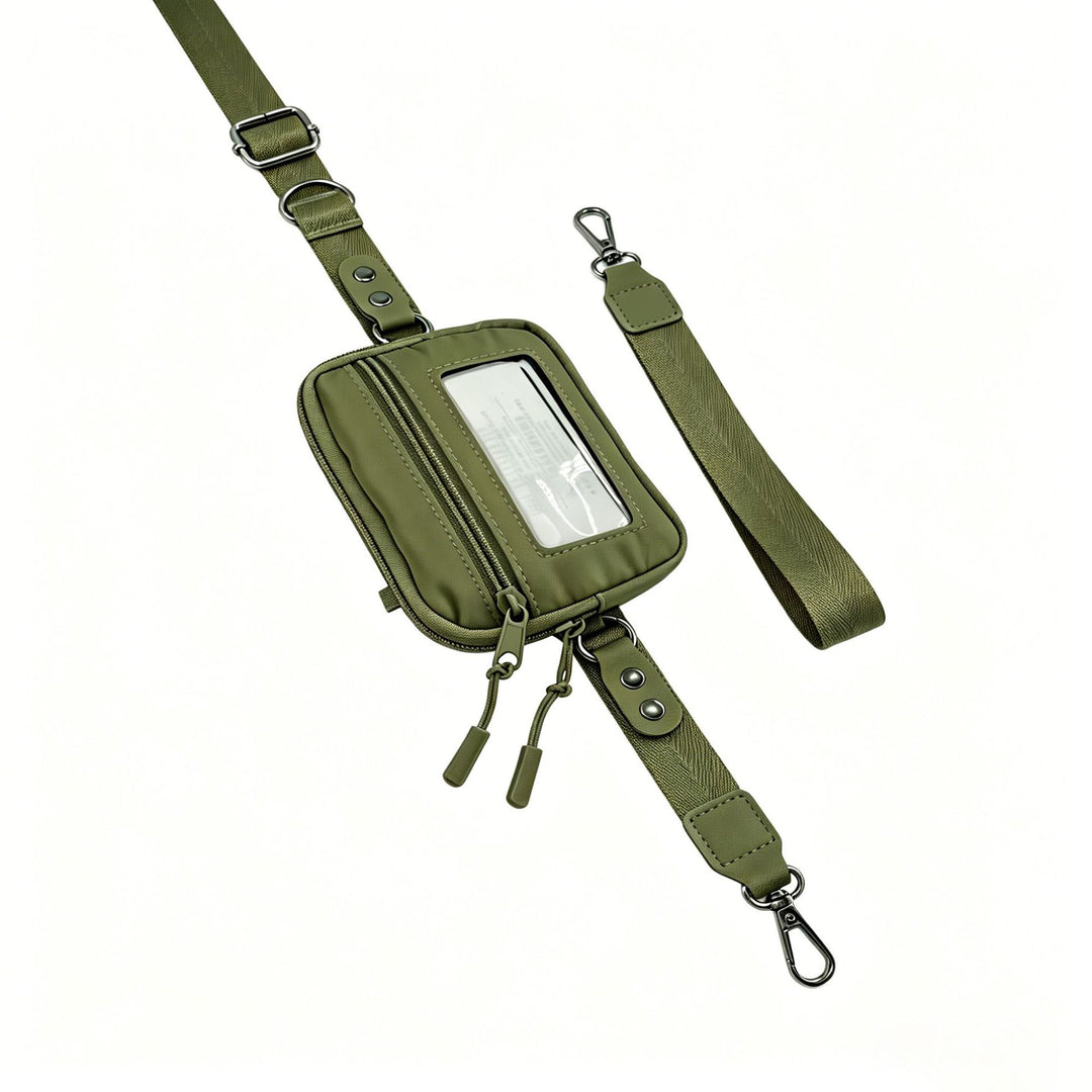 Compact shoulder bag with transparent card pocket Kalsten